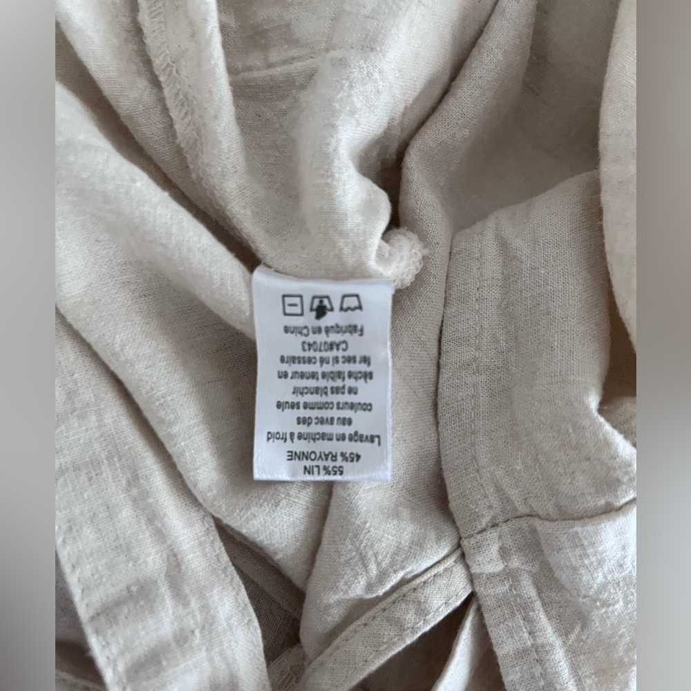 *SOLD- NOT AVAILABLE * Linen Overalls - Picture 6 of 7